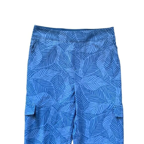 SOFT SURROUNDINGS Pull on Pants Blue Tropical Size Small - Picture 2 of 7